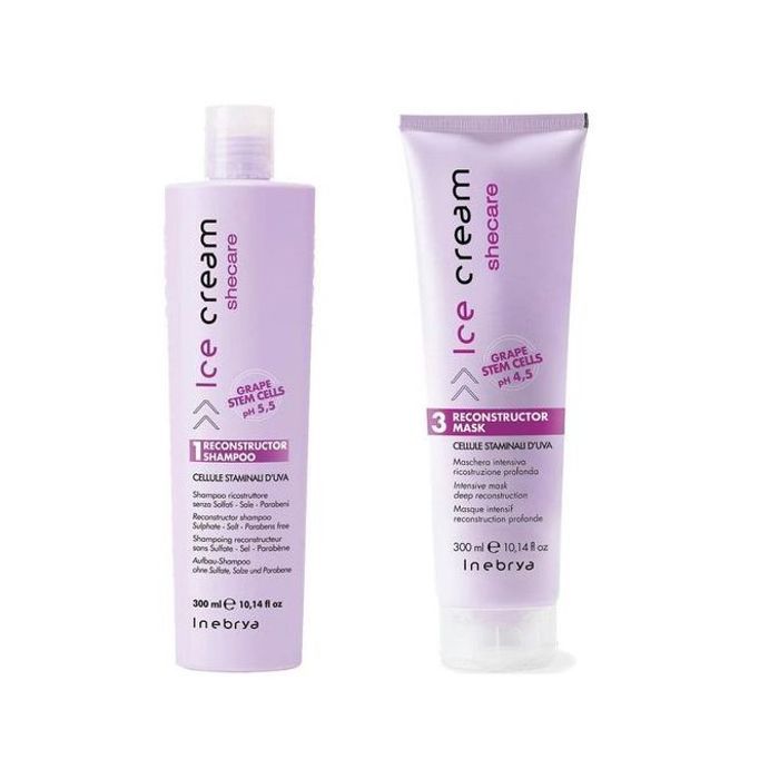 Pack Inebrya Ice Cream : Shampoing + Masque 300 ml