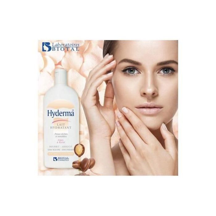 Lait nettoyant hydratant Biotal Hyderma Argan & Karité, 250ml
