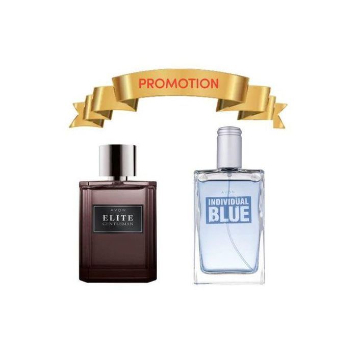 Pack Avon Elite Gentleman et Individual Blue : deux parfums iconiques pour homme.