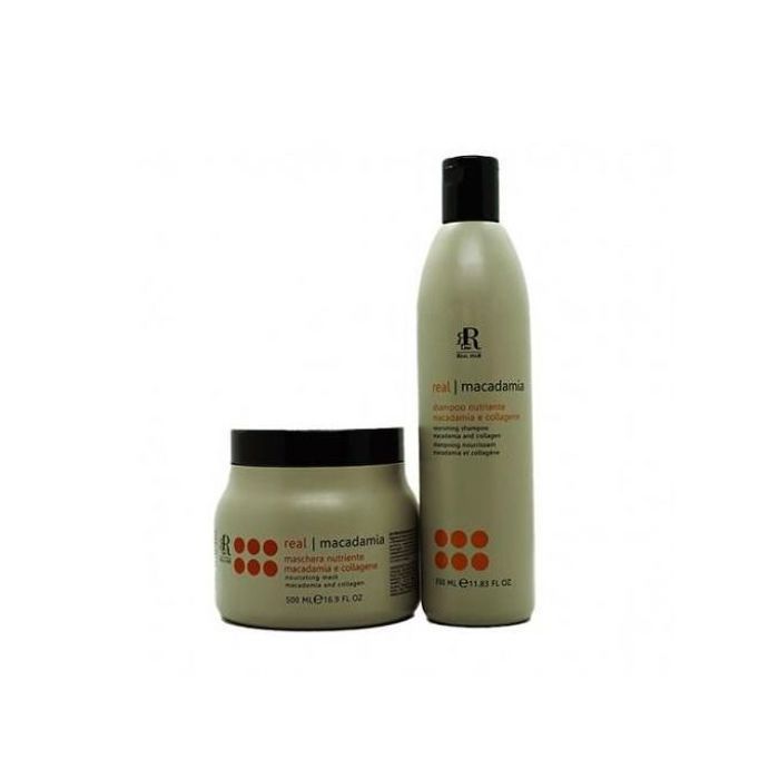 Kit Shampoing et Masque nourrissant Macadamia Star pour cheveux traités (350 ml + 500 ml)