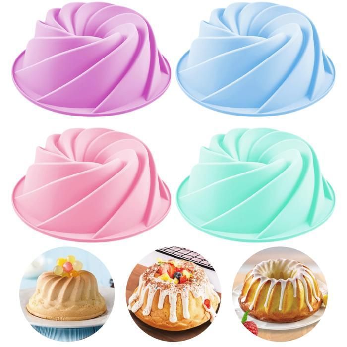 Moules en silicone pour gâteaux et gelées : Pratiques, durables et anti-adhérents (Couleur aléatoire)