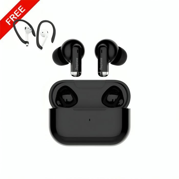 Ecouteur Sans Fil Bluetooth NOIR Original DEEPBASS TWS-X1 + Crochets d'Oreilles Sportifs Gratuit