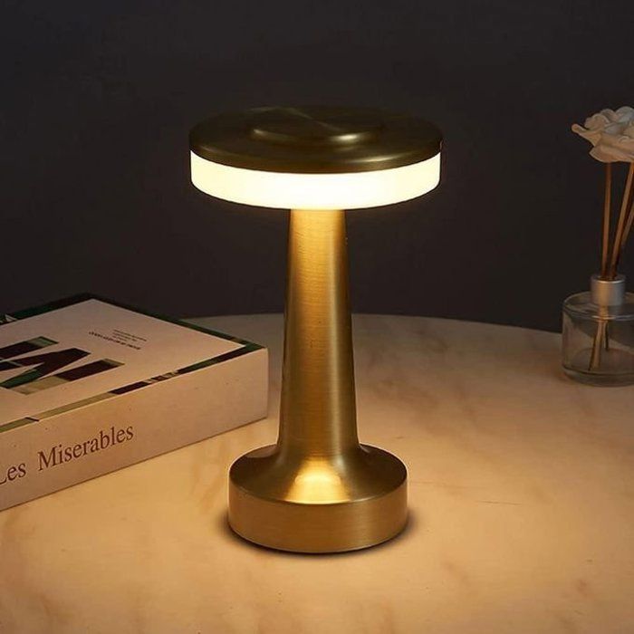Lampe de table rechargeable tactile triple eclairage LED jaune/Blanc/Neutre