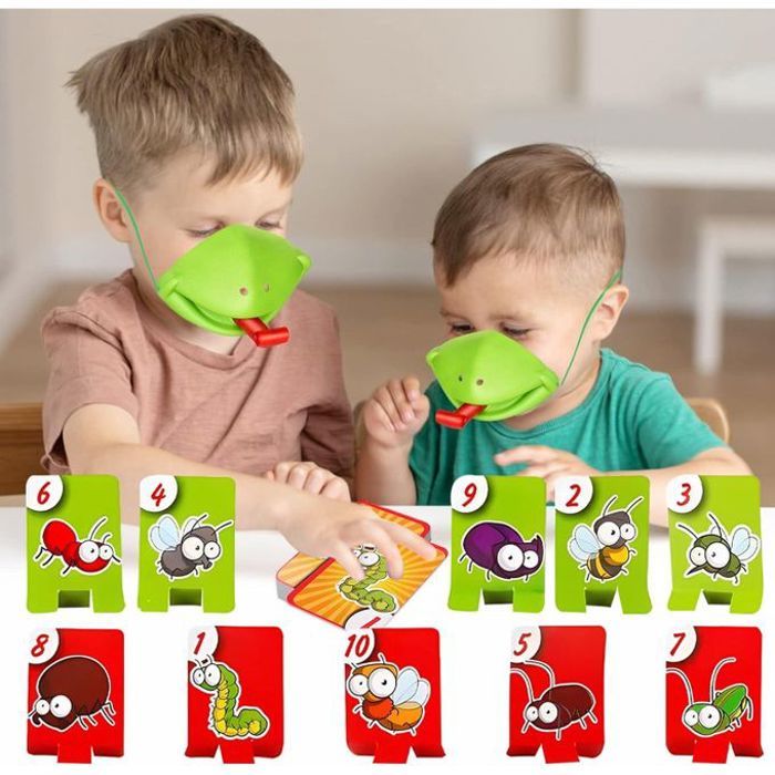 Jeu de société de fête compétitif, masque de langue grenouille, ensemble de jeu d'agne, interaction parent-enfant