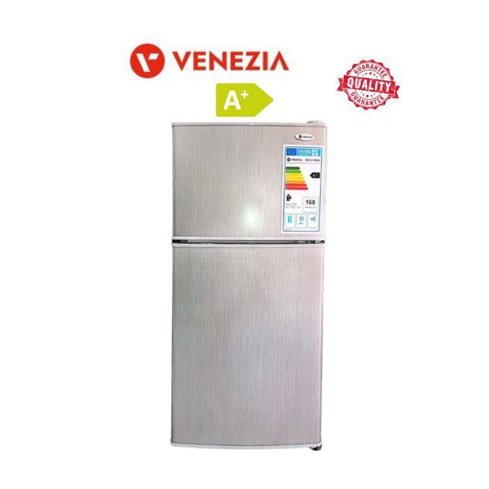 Mini réfrigérateur Double Porte Mini Bar 100L A+ - Silver - Économie d'énergie