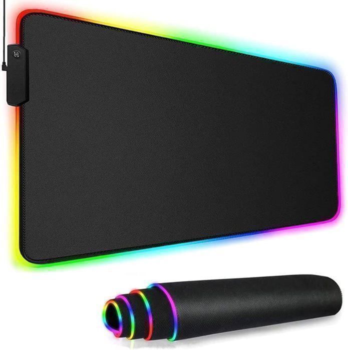 Tapis de souris Gaming RGB - Noname - 30x70 cm - Antidérapant - Étanche - Éclairage LED multicolore