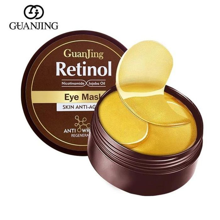 Guanjing Masque Yeux Anti-Âge au Rétinol et Nicotinamide - 60 Pièces - Régénération, Anti-Rides, Cernes, Poches