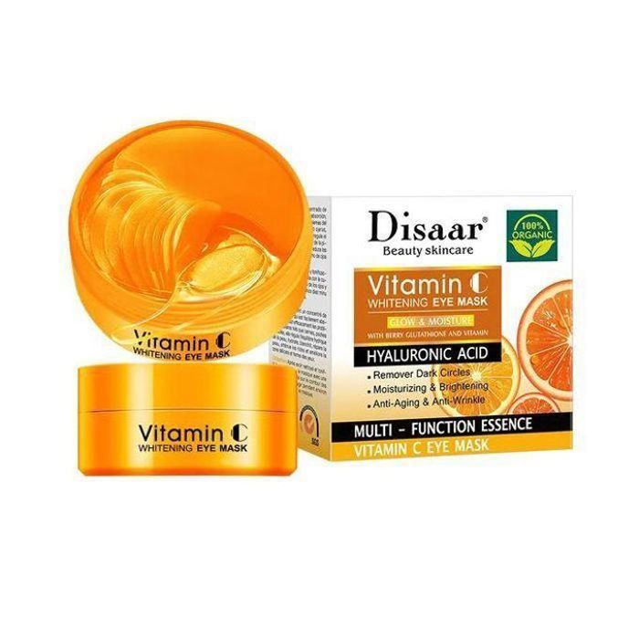Disaar Masque Yeux Éclaircissant à la Vitamine C - 100% Bio - Cernes, Hydratation