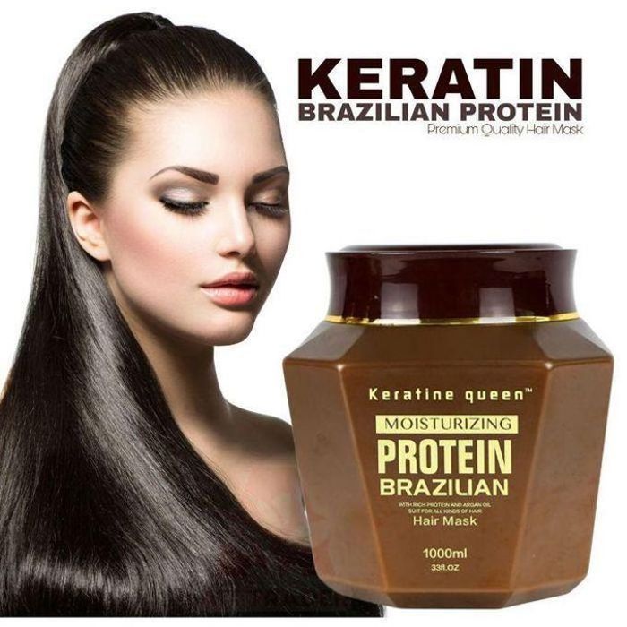 Keratine Queen Masque Protéine Brésilien - Sans Sulfate, Sans Parabène
