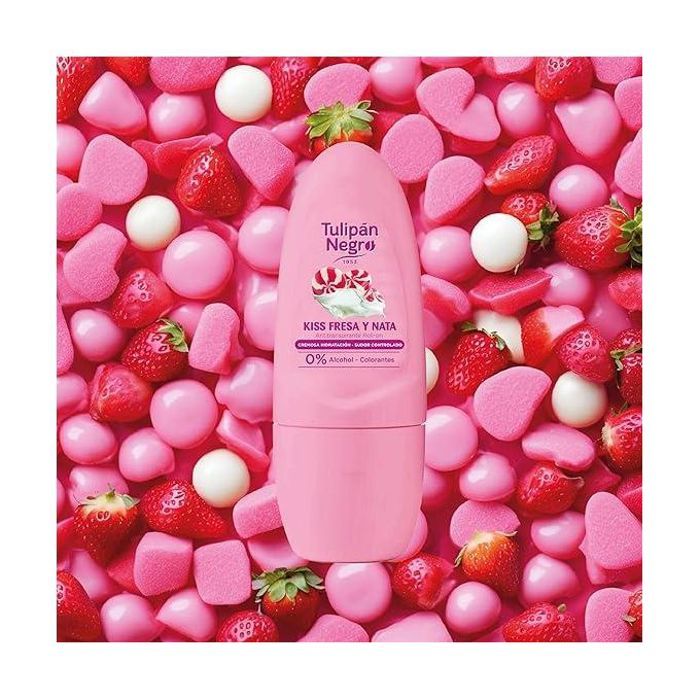tulipan negra Roll-on Anti-Transpirant - Fraise & Crème - 48h de Contrôle