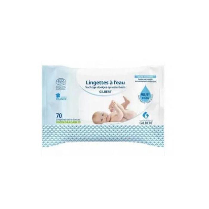 Lingettes à l'Eau Gilbert - 70 Unités