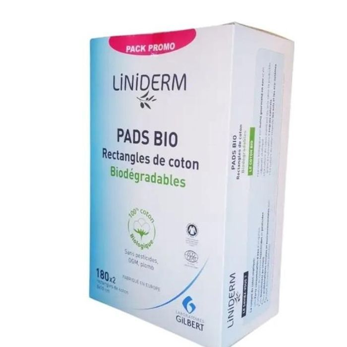Gilbert Pads Bio Rectangles de Coton - 180 x 2