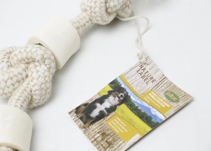 JOUET - BUBIMEX - OS AVEC CORDE - 35CM - BEIGE - TISSU