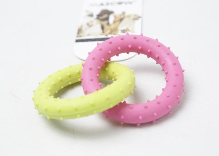 Jouet en silicone - MASCOW - Anneaux - 8 cm - 2 pièces - Couleur Aléatoire