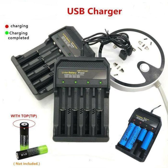 Chargeur de batterie universel de Piles / Batterie 4 Emplacements