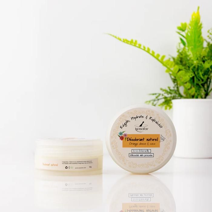 Déodorant Naturel - NASAFAR - Coco & Orange douce - 100% Naturel - Sans Alcool - Anti-Transpirant