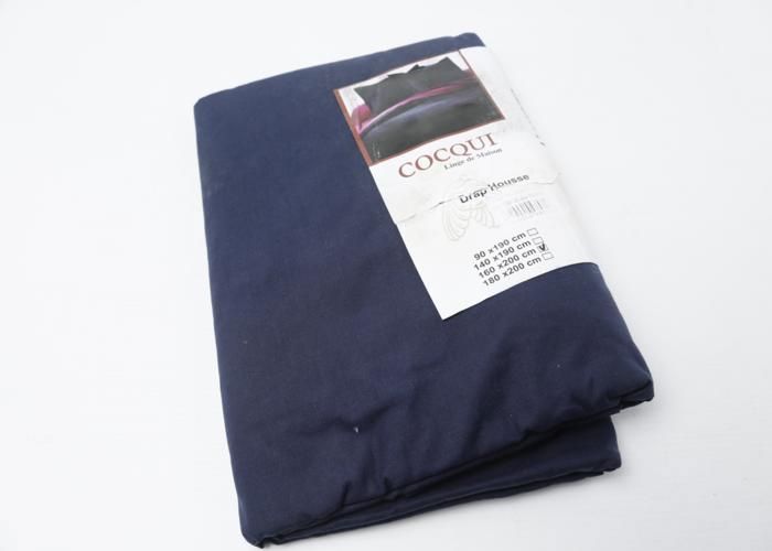 Drap-housse - GENERIC - 160x200 cm - Polycoton - Bleu marine - Facile à entretenir