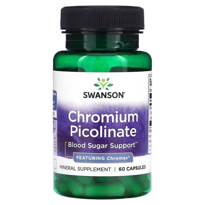 Picolinate de chrome, 60 capsules