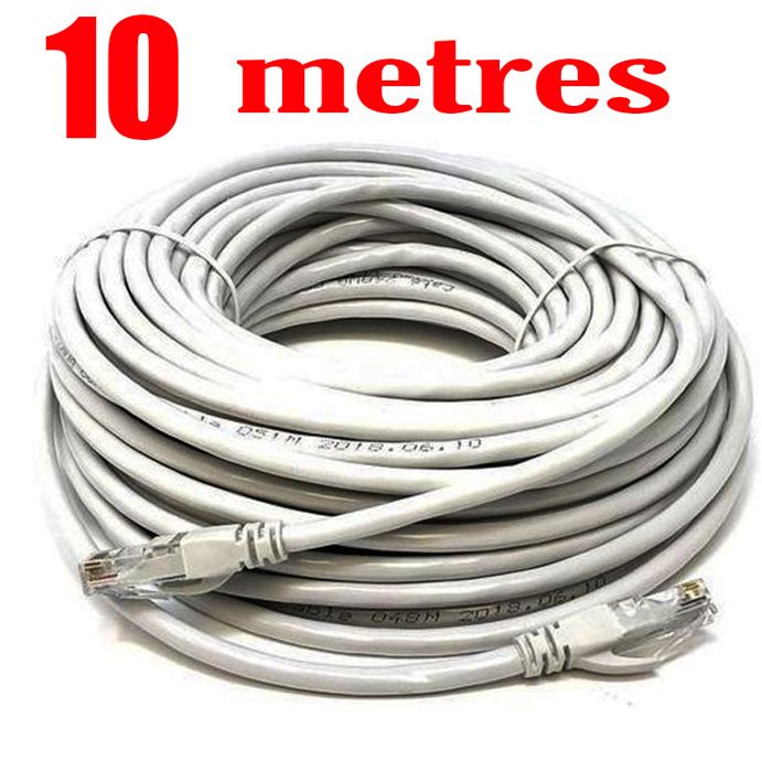 Câble Réseau Ethernet RJ45 CAT6 10 Mètre haut débit qualité Pro