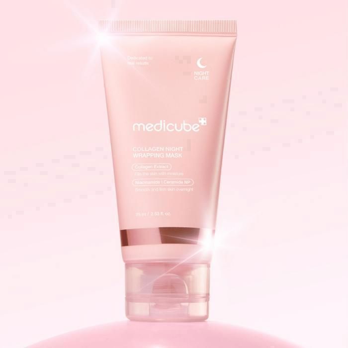Masque pour le visage - Medicube - Collagen Night Wrapping Mask - 75 ml - Sans alcool - Peaux très sèches