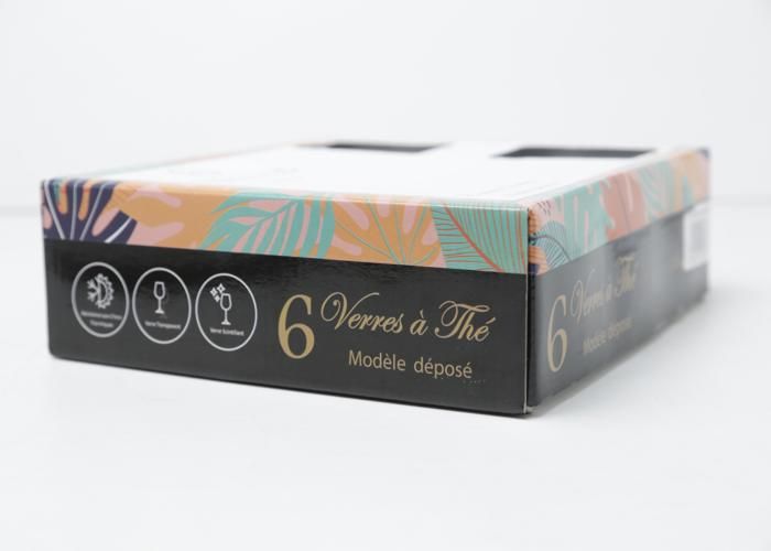 Verre à thé - GENERIC - 6 pièces - Argenté - 3 couleurs - Design élégant