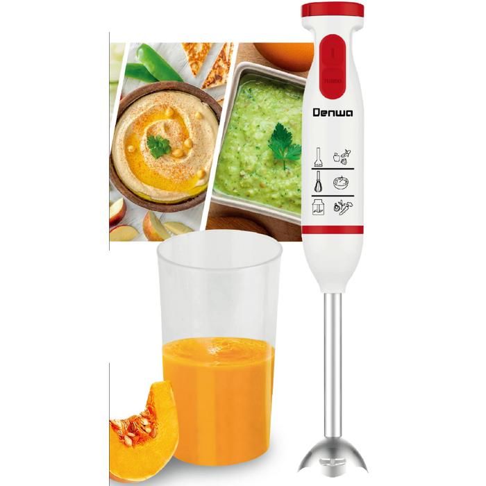 Mixeur Plongeant - DENWA - 600W - Bol 700ml - Vitesse Ajustable - Gris