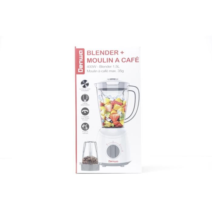 BLENDER 1.5L 400W + MOULIN DENWA
