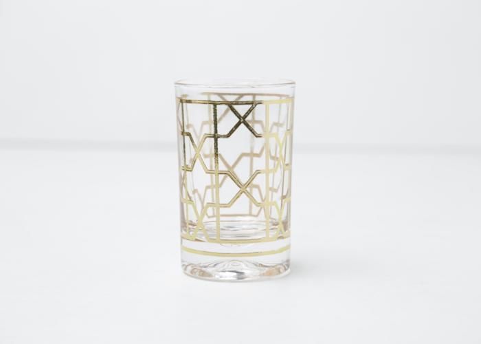 Verre à thé - GENERIC - 6 pièces - DORE - Verre - Compatible lave-vaisselle