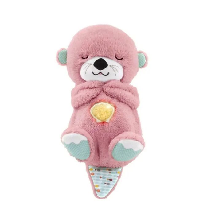 Peluche - GENERIC - Ma Loutre Câlins - Veilleuse intégrée - Couleur rose - Pour bébé