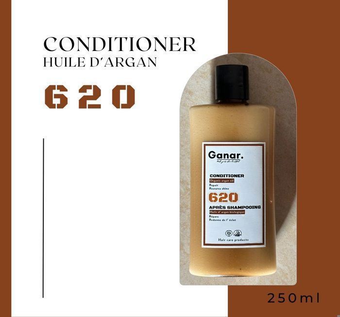 L'après-shampoing à l'huile d'argan GANAR COSMETICS – 250ml