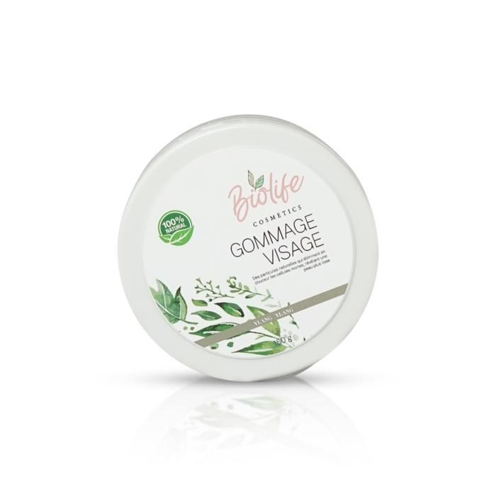 Gommage Visage - BIO LIFE - Exfoliant Doux - 150 g - Sans Parabène - Tous Types de Peau