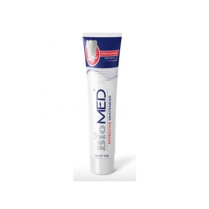 Dentifrice - Biomed - Effective Whiteness - 100G - Éclaircissant - Sans alcool - Doux