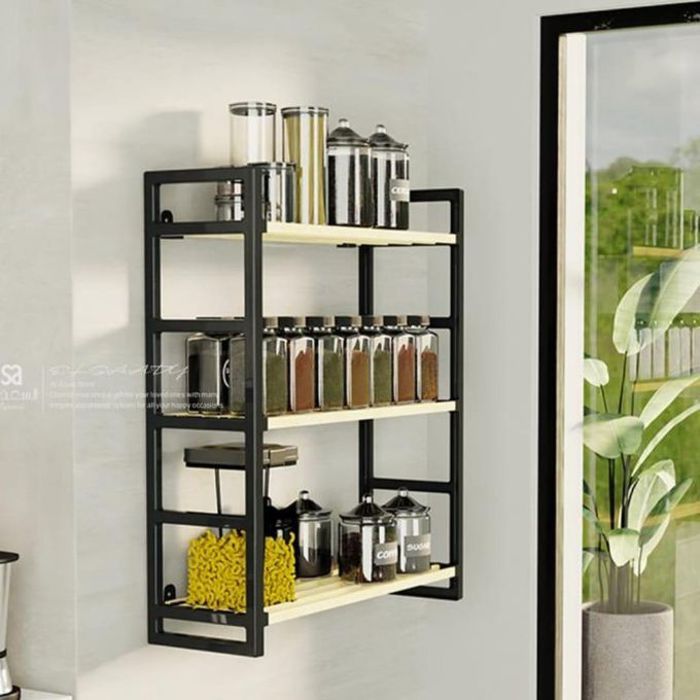 Étagère en Bois Multi-Usage - Porte Chaussures, 3 Étagères, Noir/Marron