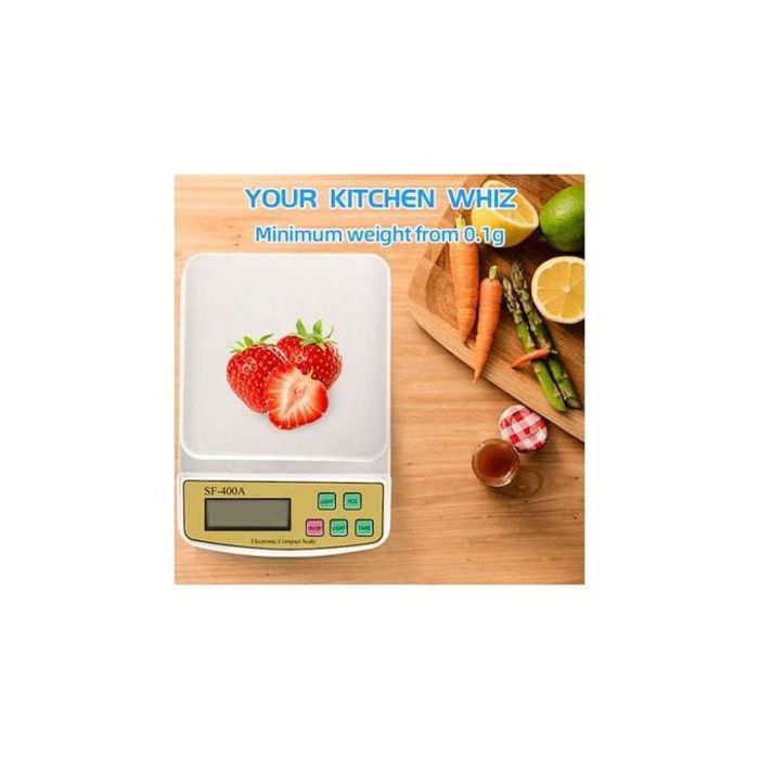 Balance Cuisine Haute Précision 10kg/1g - Électronique Blanche