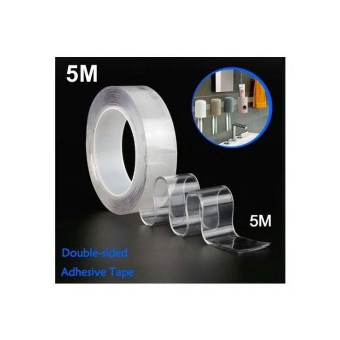 Scotch Double Face Réutilisable Adhésif Mural - 5 Mètres Transparent