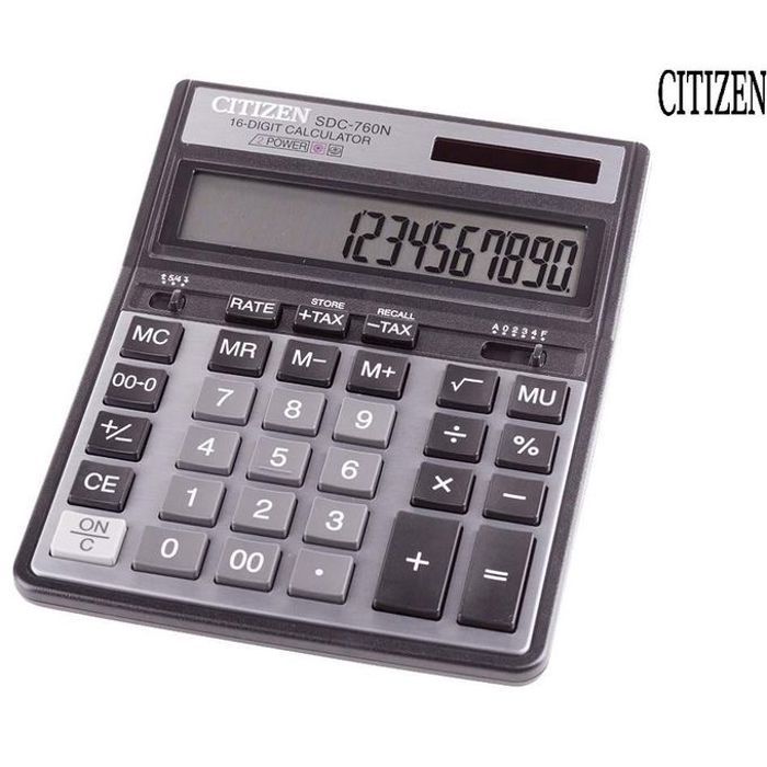Citizen Calculatrice de base bureau SDC-760N 16 chiffres