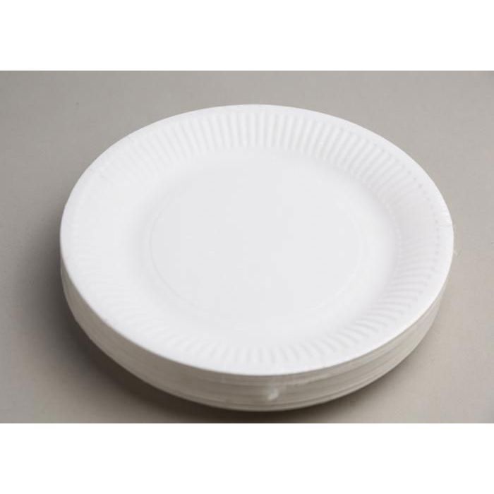 Assiettes en carton - GENERIC - 23 cm - 50 pièces - Résistantes - Blanches