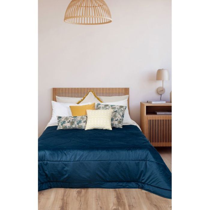 Couverture Douce Double Face Velvet Portugal - Bleu - 240x220cm