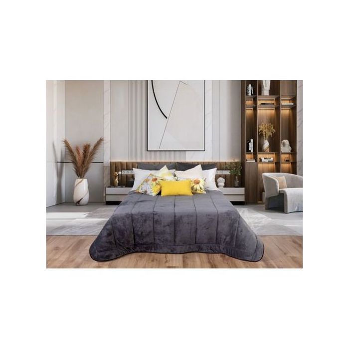 Couette Double Face Extra Douce Portugal - Gris - 240x260cm