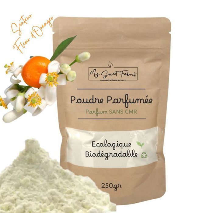 Poudre Naturelle Parfumée My Sweet Fabrik - Fleur d'Oranger - 250g - Bio & Eco