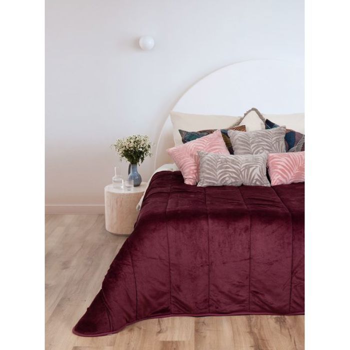 Couverture Extra Douce Double Face - Rouge - 240x220 cm - Portugal