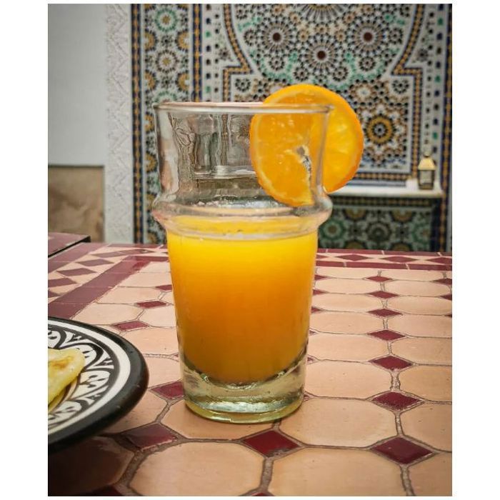 Ensemble de 6 Verres à Thé Beldi Soufflés à la Main - Transparent