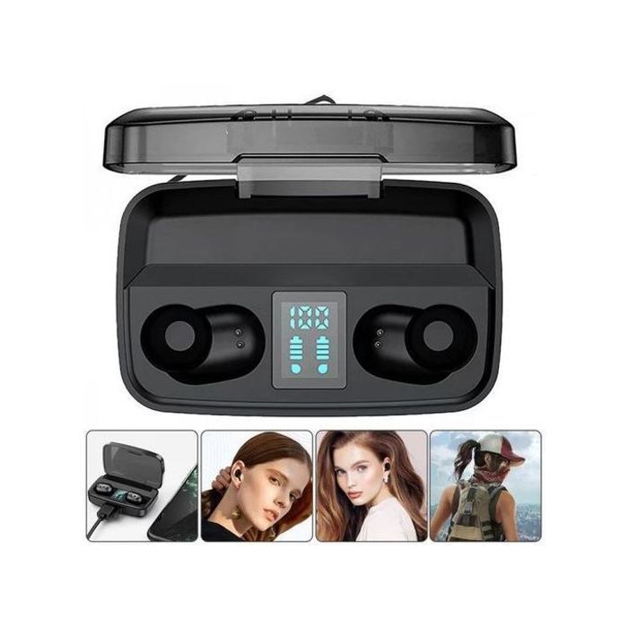 Écouteurs Bluetooth A10S TWS: Sans fil, Bluetooth 5.0, Power Bank, Affichage de Charge