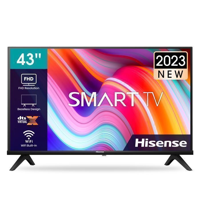 HISENSE - Téléviseur Smart - 43A4K - Full HD - 43 pouces - Wi-Fi intégré