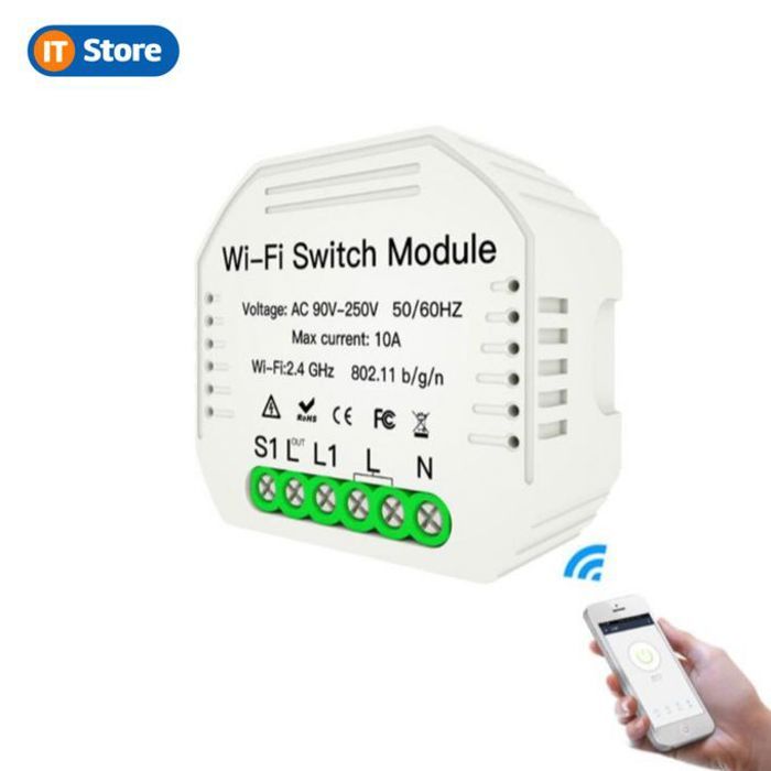 IT-Store Interrupteur d'éclairage sans fil WiFi intelligent double allumage Va et Vient