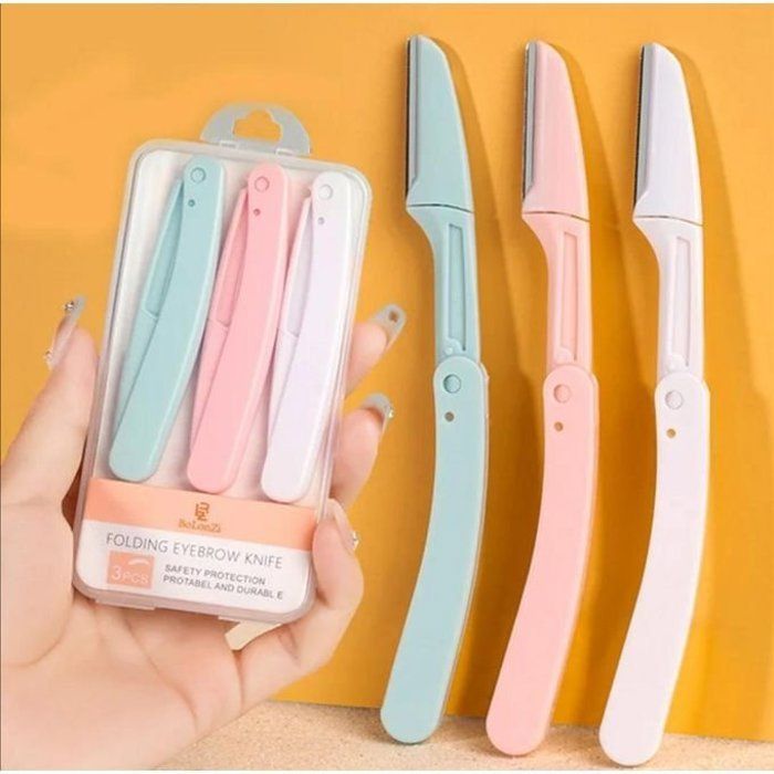 Rasoir Facial - Lame - Pliable - Anti-Rayures - Lot de 3 - Femme