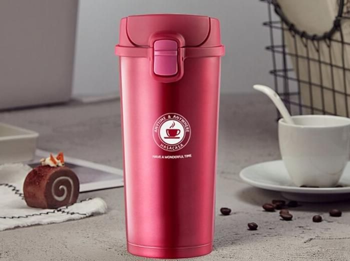 Thermos a café ou thé à filtre couleur rouge