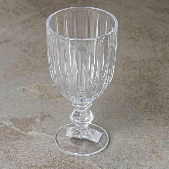 Verres à pied - AYA HOME - 6 pièces - Cristal - Blanc - Compatible lave-vaisselle