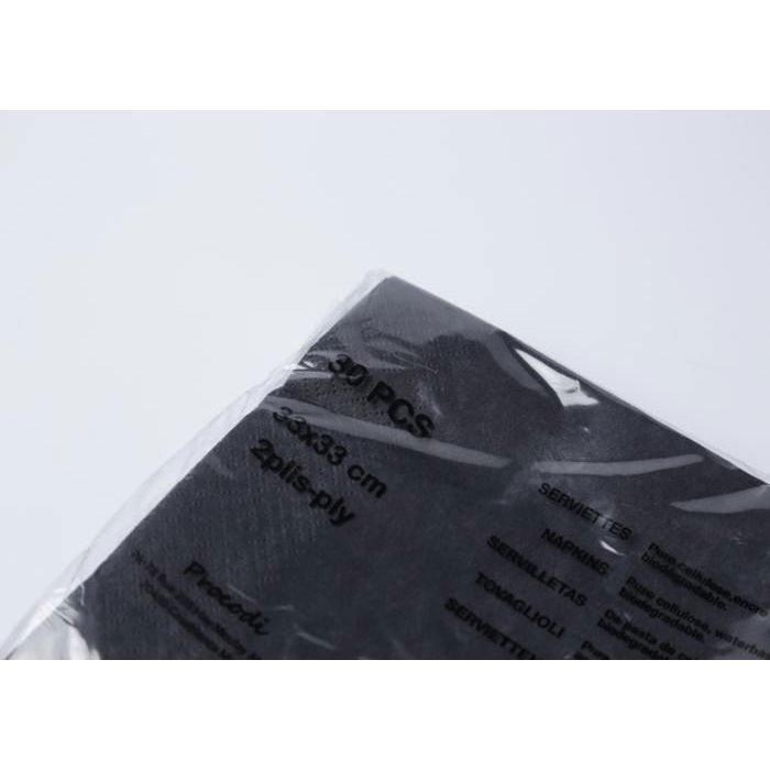 Serviettes en papier - Modus Vivendi - Noir - 33 x 33 cm - 30 pièces