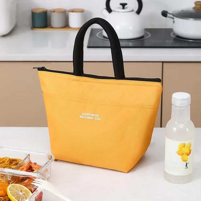 Sac à déjeuner isotherme - Jaune - Isolation thermique - Compact et léger - Matériaux durables
